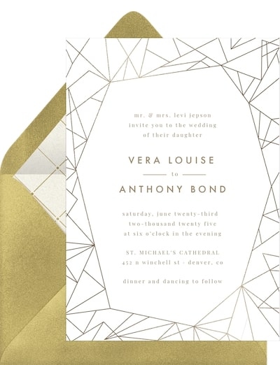 Modern Geometric Invitation