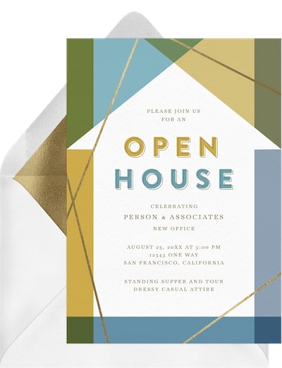Open house invitation: Modern House Invitation