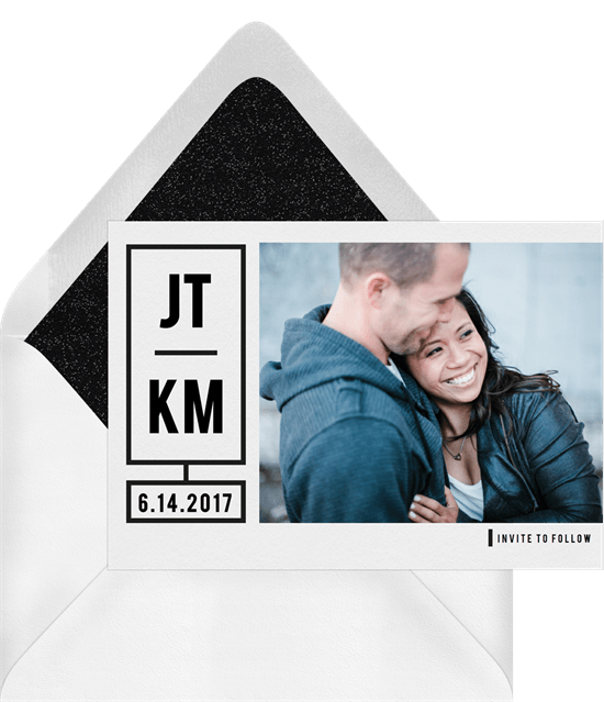 Modern Initials Invitation