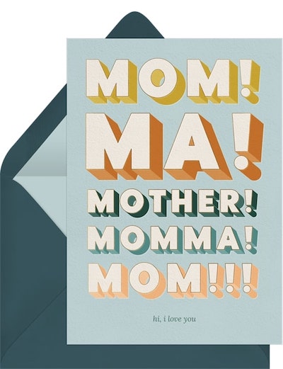 Mom! Card