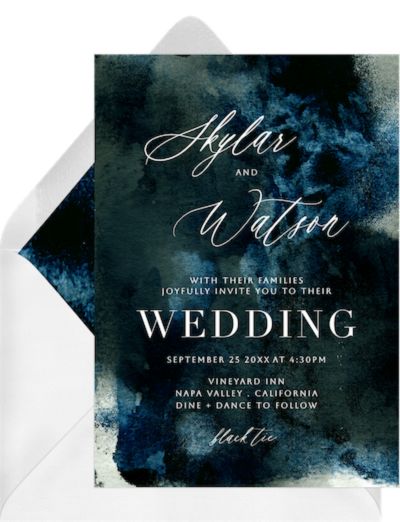 Gothic wedding invitations: Moody Hues Invitation