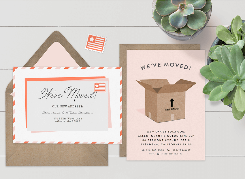 20 Pretty Mailbox Moving Announcements