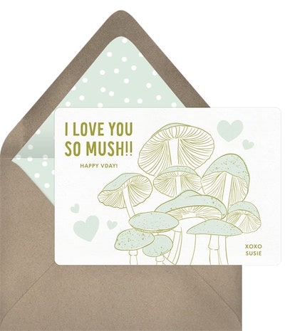Happy Valentines Day friend: Mushy Love Card