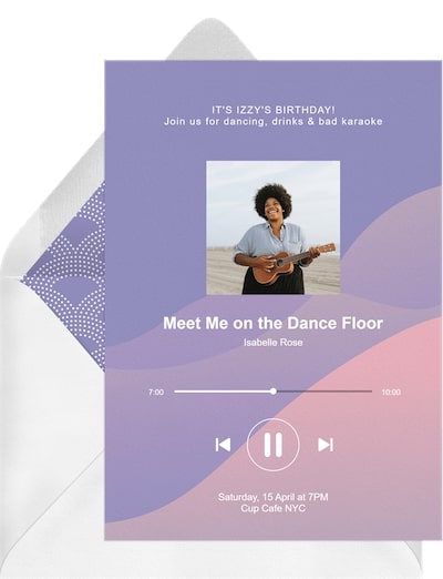 13th birthday party ideas girl: Music Enthusiast Invitation