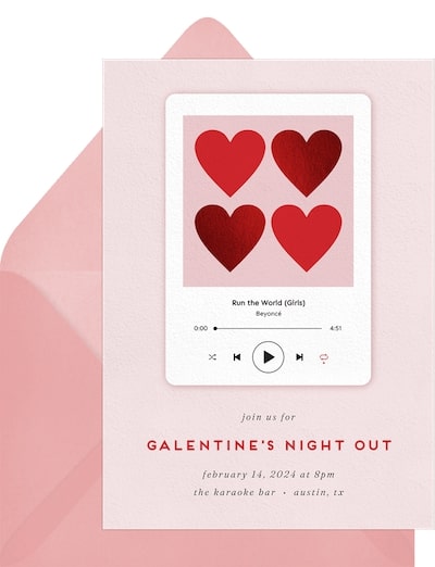 Music Player Love Invitation