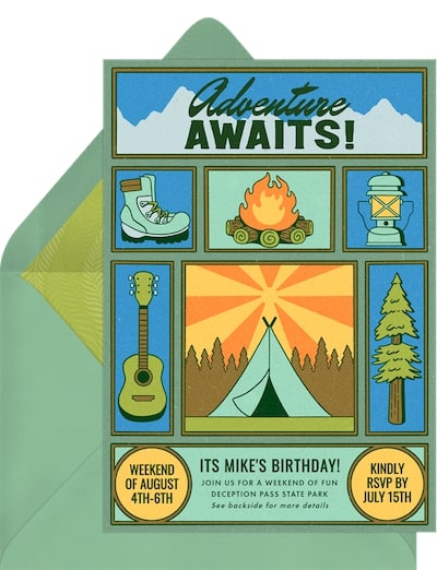 65th birthday ideas: Nature Escape Invitation