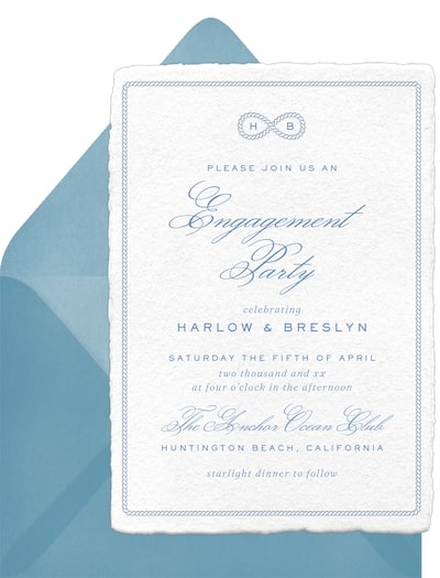 Nautical Infinity Knot Invitation