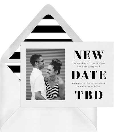 New Date TBD Announcement