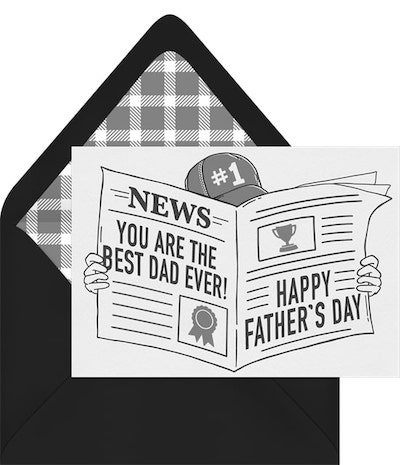 Inspirational Fathers Day messages: Newsworthy Dad Card