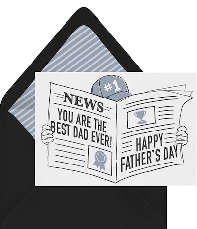 Ideas for Father’s Day: Newsworthy Dad Card