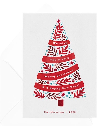 Vintage Christmas cards: Nordic Christmas Tree Card
