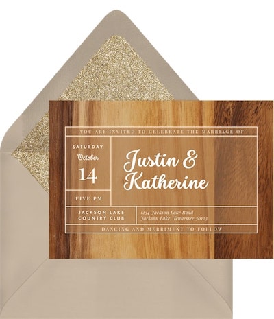 Already married reception invitations: Northern Woods Invitation