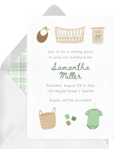 Nesting party: Nursery Essentials Invitation