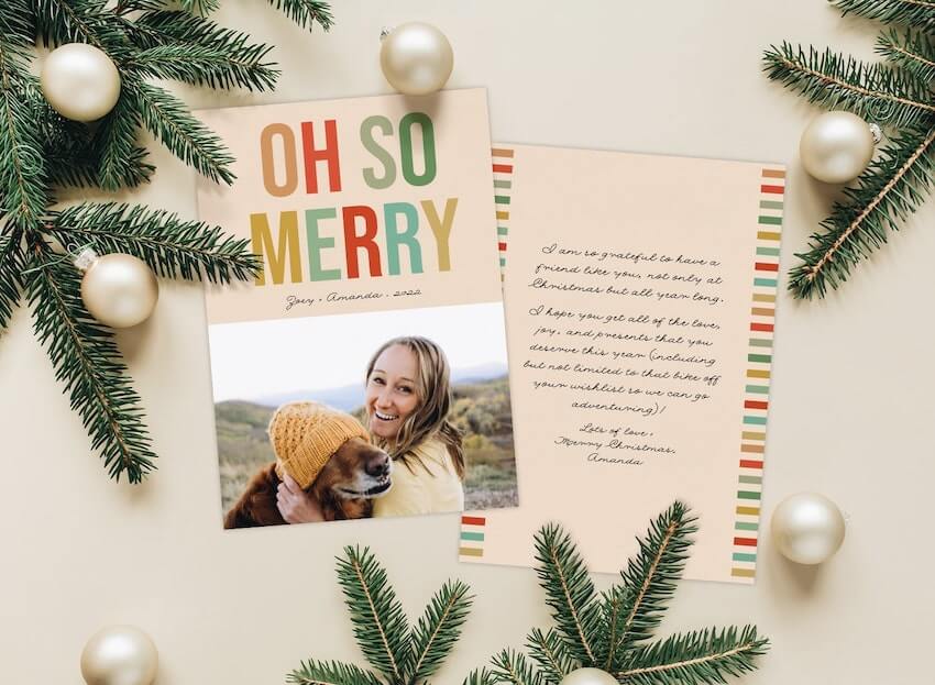 Merry Christmas wishes for friends: OH SO MERRY Christmas card