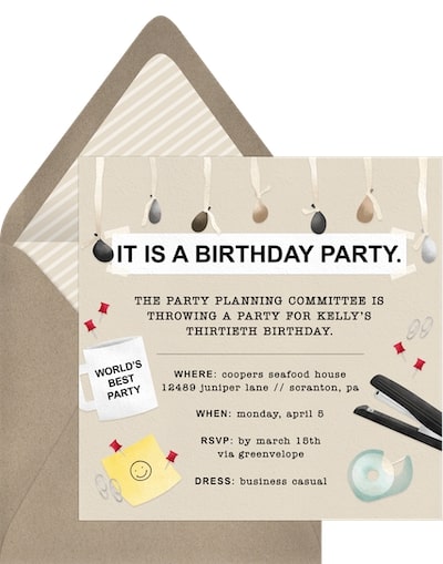 Office Birthday Invitation
