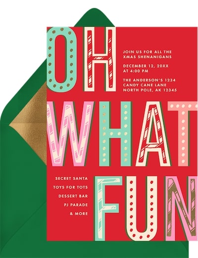 Oh What Fun Invitation