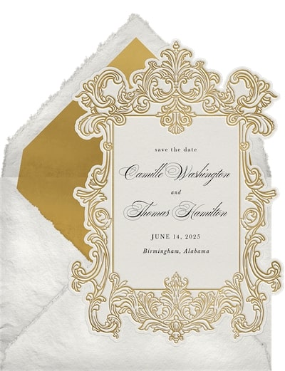 Opulent Baroque Frame Save the Date