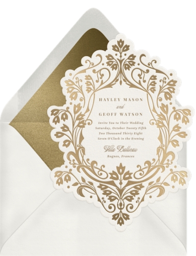 Ornate Die Cut Invitation
