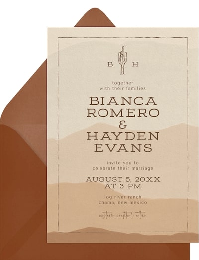 Painted Desert Landscape Invitation