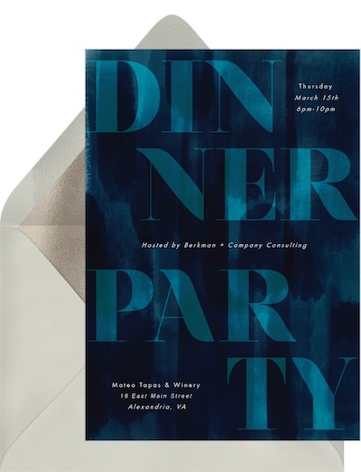 Painted Dinner Party Invitation