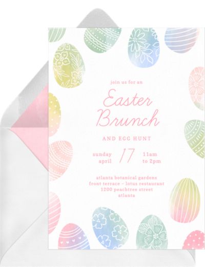 Painted Eggs Invitation