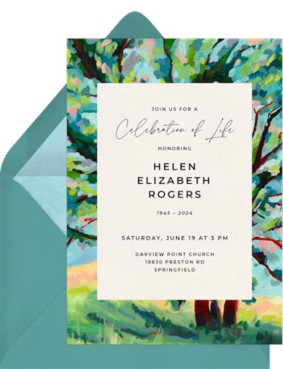Painted Oak Invitation