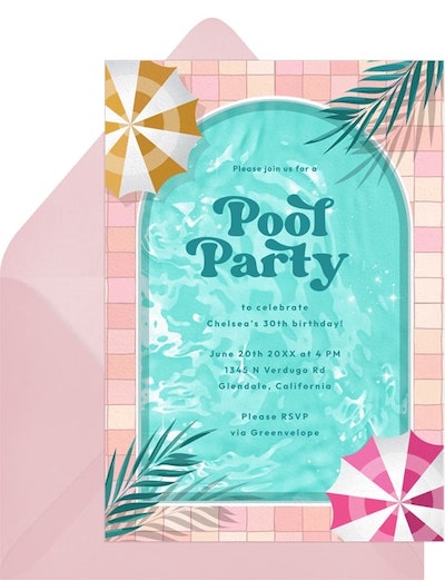 Palm Springs Pool Invitation