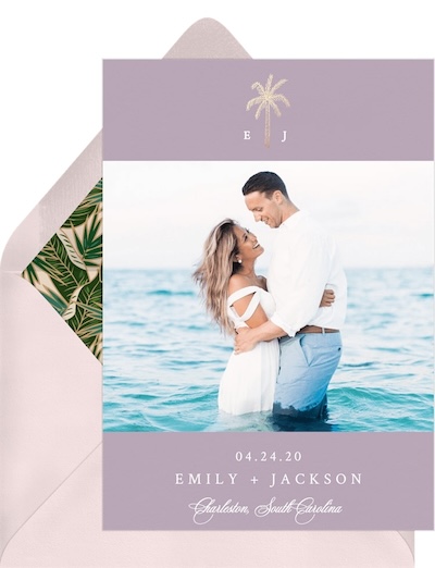 Palm Tree Save the Date