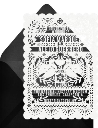 Papel Picado Neutrals Invitation