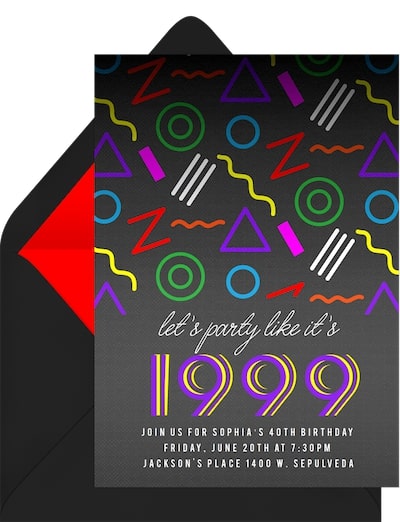 Party Pattern Invitation