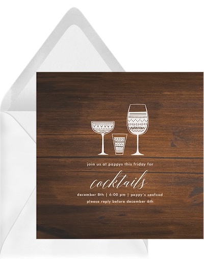 Patterned Cocktails Invitation