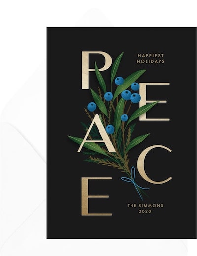Religious Christmas cards: Peace Bouquet Card
