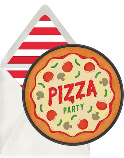 Party themes for teens: Pizza Party Invitation
