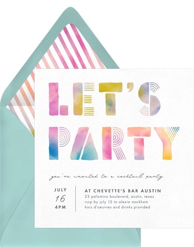 Playful Block Party Invitation