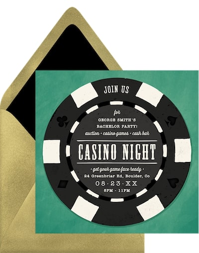 Poker Chip Invitation