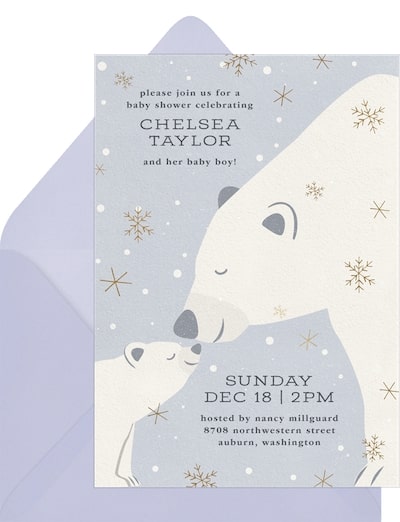 Polar Bear Duo Invitation