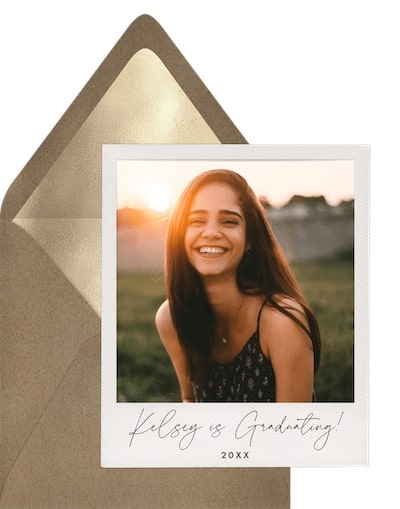 Nursing graduation invitations: Polaroid Celebration Invitation