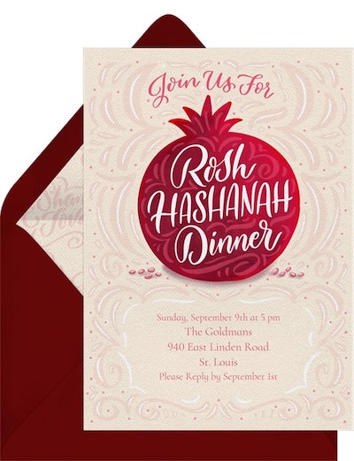 Pomegranate Flourish Invitation