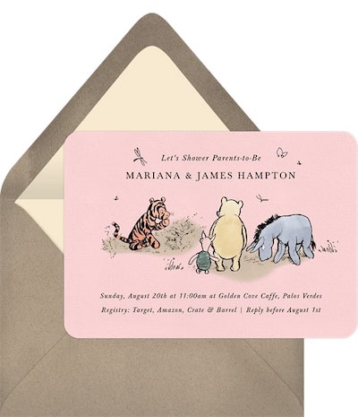 Pooh And Friends Invitation