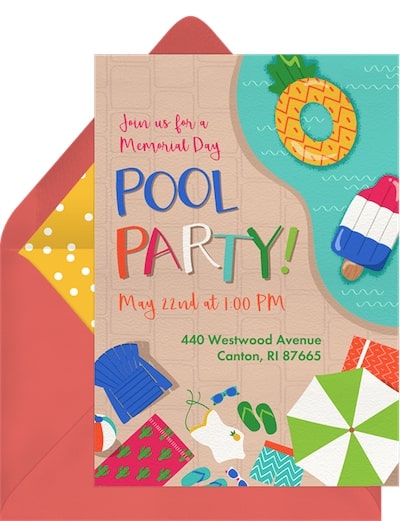 Pool Party! Invitation