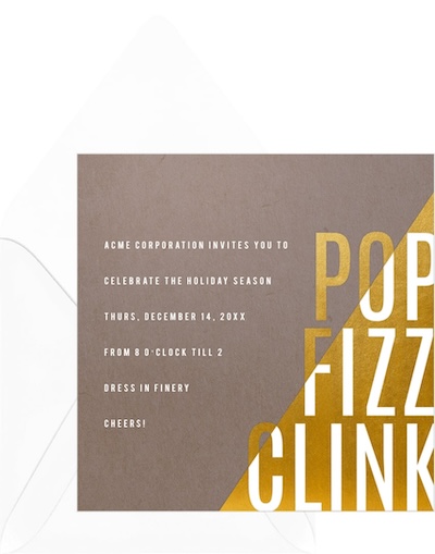 Pop Fizz Contrast Invitation