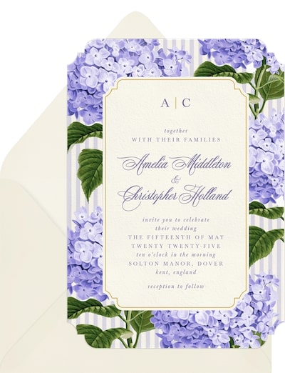 Posh Hydrangea Invitation