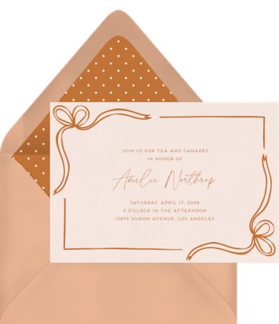 Prim Bow Invitation
