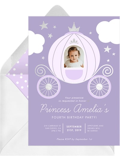 Princess Carriage Invitation