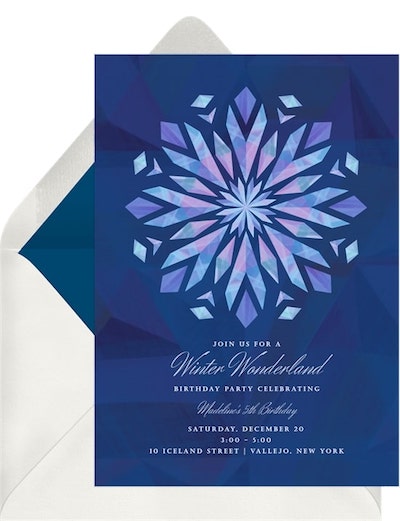 Prismatic Snowflake Invitation