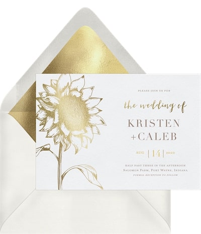 Quintessential Sunflower Invitation