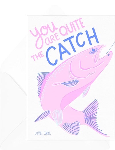 Funny anniversary cards: Quite the Catch Card