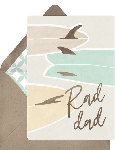 Inspirational Fathers Day messages: Rad Dad Card