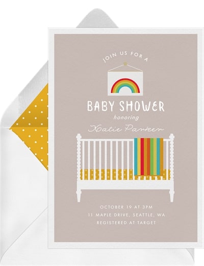 Rainbow Nursery Invitation