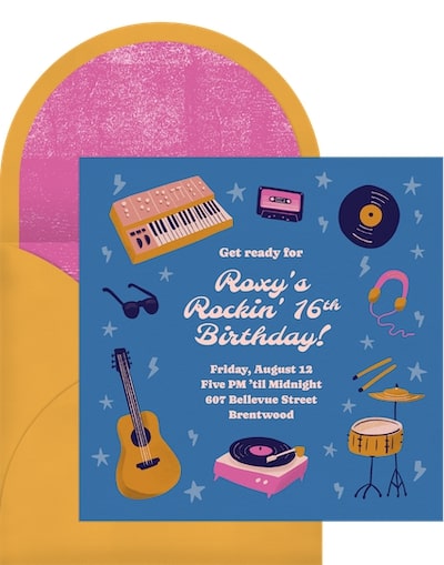 Ready to Rock Invitation